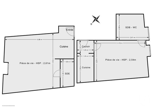 Afficher la photo en grand Appartement Studio à vendre - 2 pièces - 46.28 m2 - PARIS - 75011 - ILE-DE-FRANCE - Century 21 Chorus