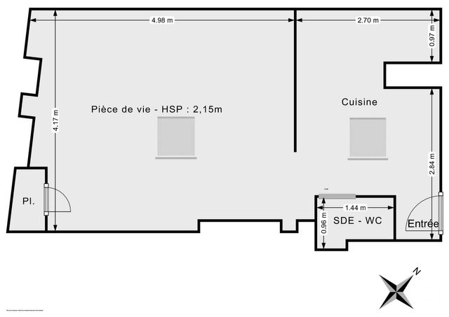 Appartement Studio à vendre - 1 pièce - 20.0 m2 - PARIS - 75011 - ILE-DE-FRANCE - Century 21 Chorus