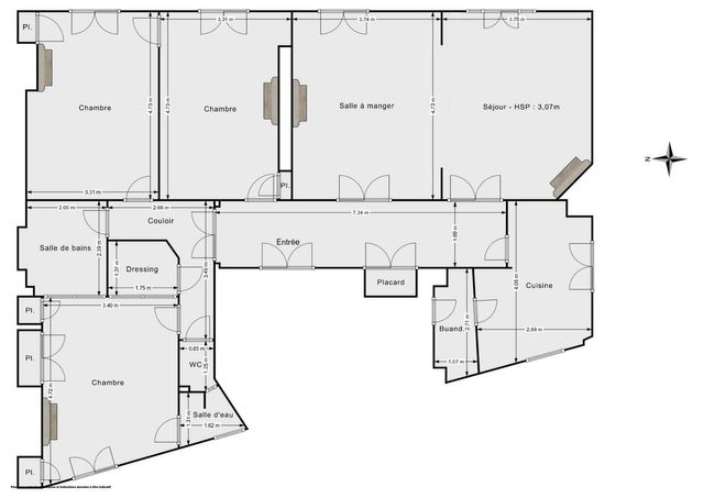 Appartement F5 à vendre - 5 pièces - 119.49 m2 - PARIS - 75011 - ILE-DE-FRANCE - Century 21 Chorus