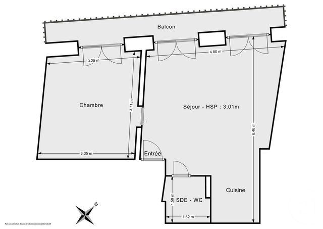 Appartement T2 à vendre - 2 pièces - 37.11 m2 - PARIS - 75002 - ILE-DE-FRANCE - Century 21 Chorus