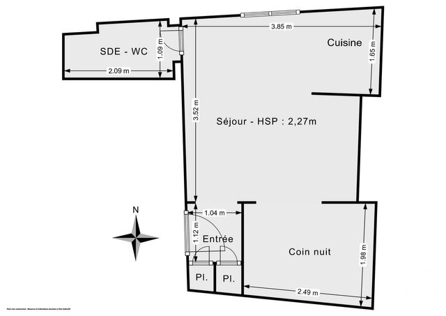 Appartement Studio à vendre - 1 pièce - 22.19 m2 - PARIS - 75012 - ILE-DE-FRANCE - Century 21 Chorus