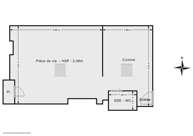 Appartement F1 à vendre - 1 pièce - 17.0 m2 - PARIS - 75011 - ILE-DE-FRANCE - Century 21 Chorus