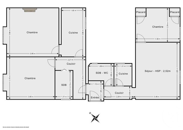 Appartement F4 à vendre - 4 pièces - 69.0 m2 - PARIS - 75020 - ILE-DE-FRANCE - Century 21 Chorus