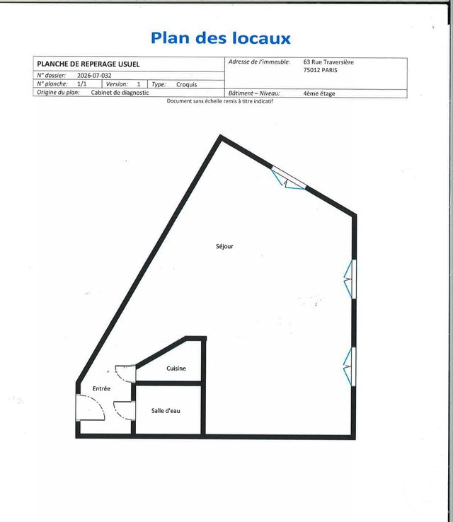 Appartement Studio à vendre - 1 pièce - 19.7 m2 - PARIS - 75012 - ILE-DE-FRANCE - Century 21 Chorus