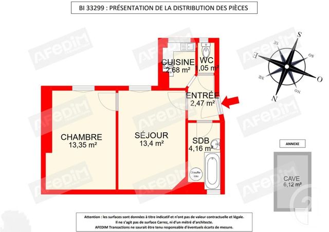 Appartement à vendre - 2 pièces - 36.96 m2 - PARIS - 75012 - ILE-DE-FRANCE - Century 21 Chorus