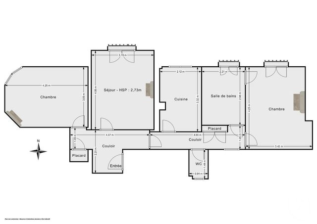 Appartement F3 à vendre - 3 pièces - 62.35 m2 - PARIS - 75003 - ILE-DE-FRANCE - Century 21 Chorus