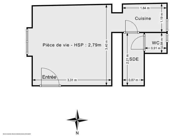 Appartement F1 à vendre - 1 pièce - 16.17 m2 - PARIS - 75014 - ILE-DE-FRANCE - Century 21 Chorus